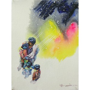 Hussain Chandio, 12 x 14 Inch, Acrylic on Canvas, Figurative Painting-AC-HC-089